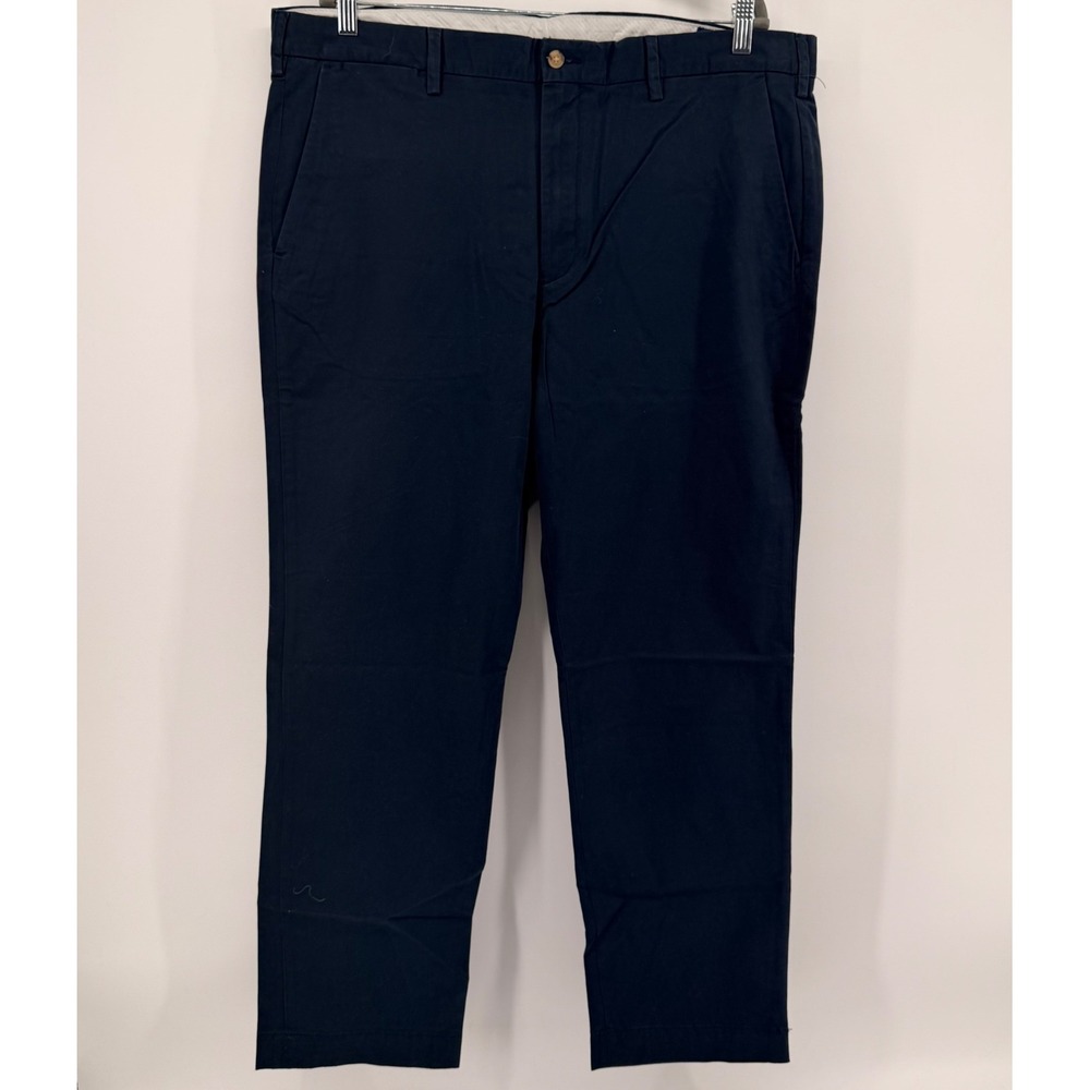 Polo Ralph Lauren Chinos Mens 40x32 Navy Blue Stretch Straight Fit Cotton Pants